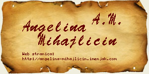 Angelina Mihajličin vizit kartica